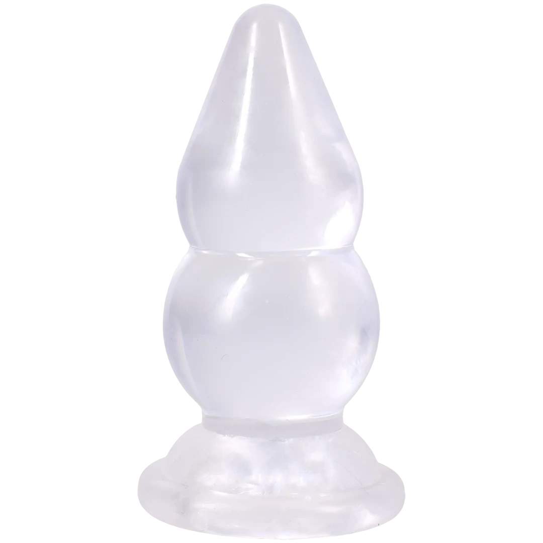 Crystal Jellies - Double Pop Plug - 6 Inch Clear