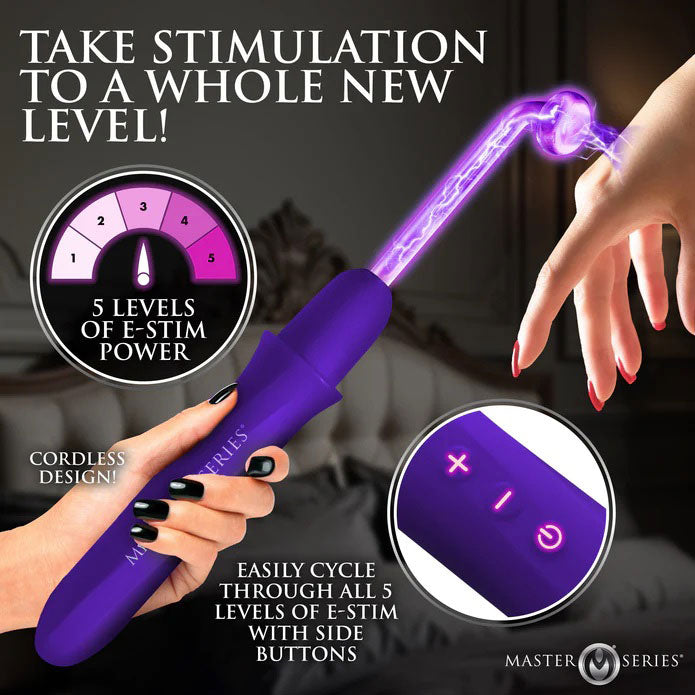 Elektrawand Rechargeable Violet Wand With Attachments Purple