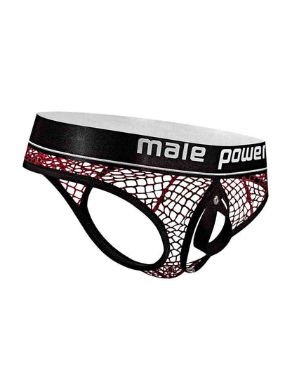 Cock Pit Nte Cock Ring Thong - L/ XL - Burgundy