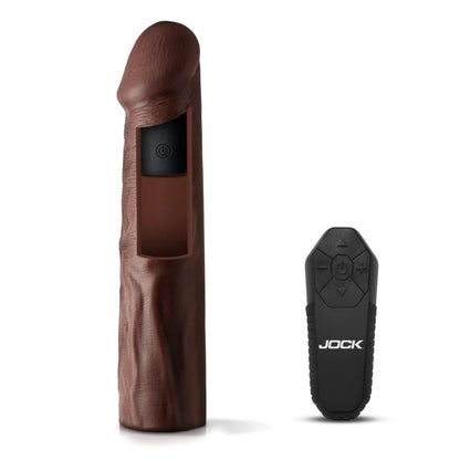 Jock Vibrating Penis Extension with Remote - Dark