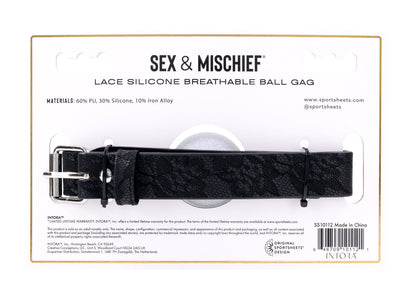 Lace Silicone Breathable Ball Gag