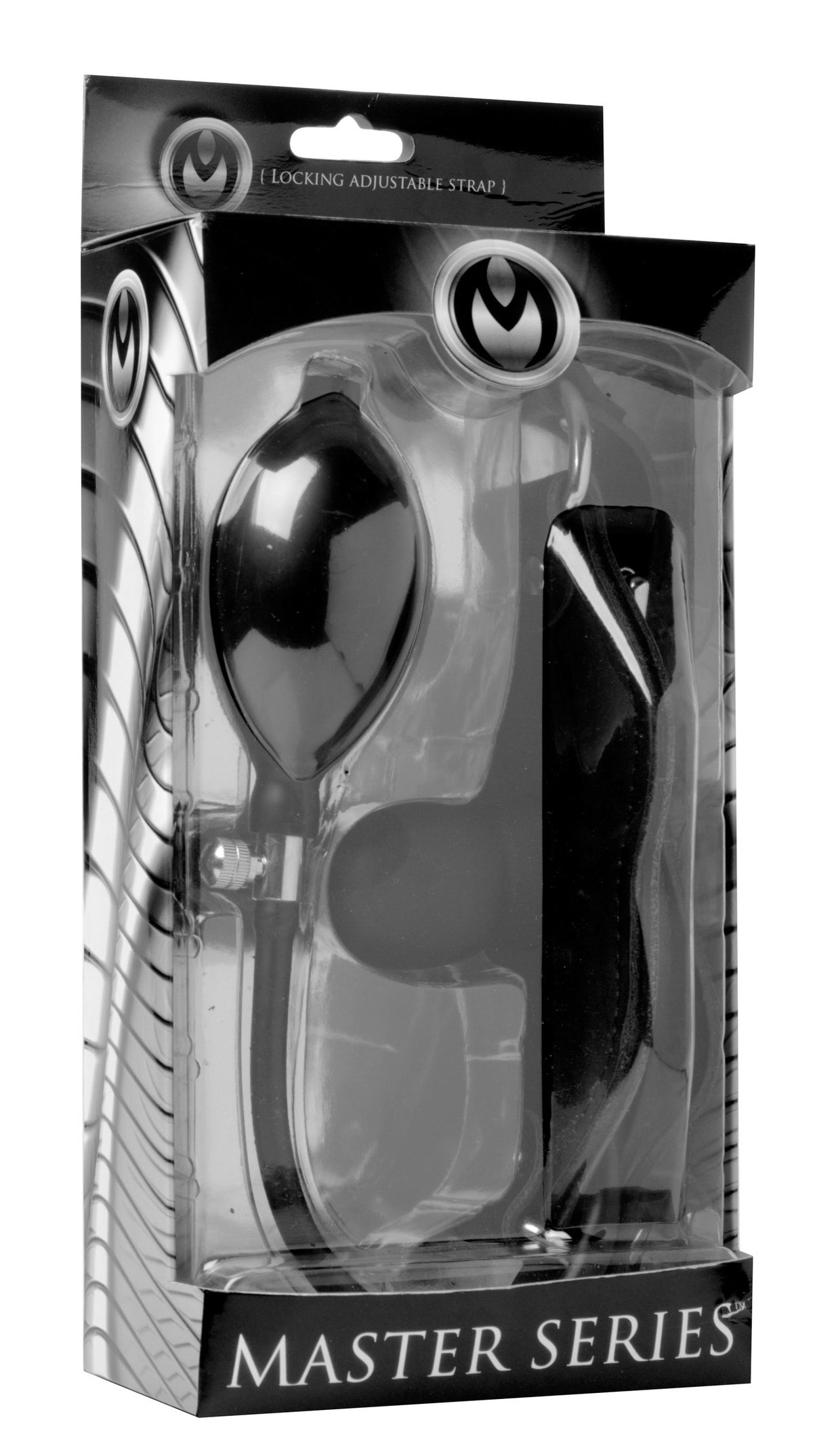 Silencer Inflatable Locking Penis Gag - Black