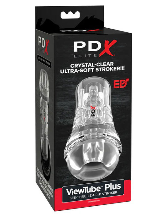 Pdx Elite Viewtube Plus See-Thru Ez-Grip Stroker - Clear