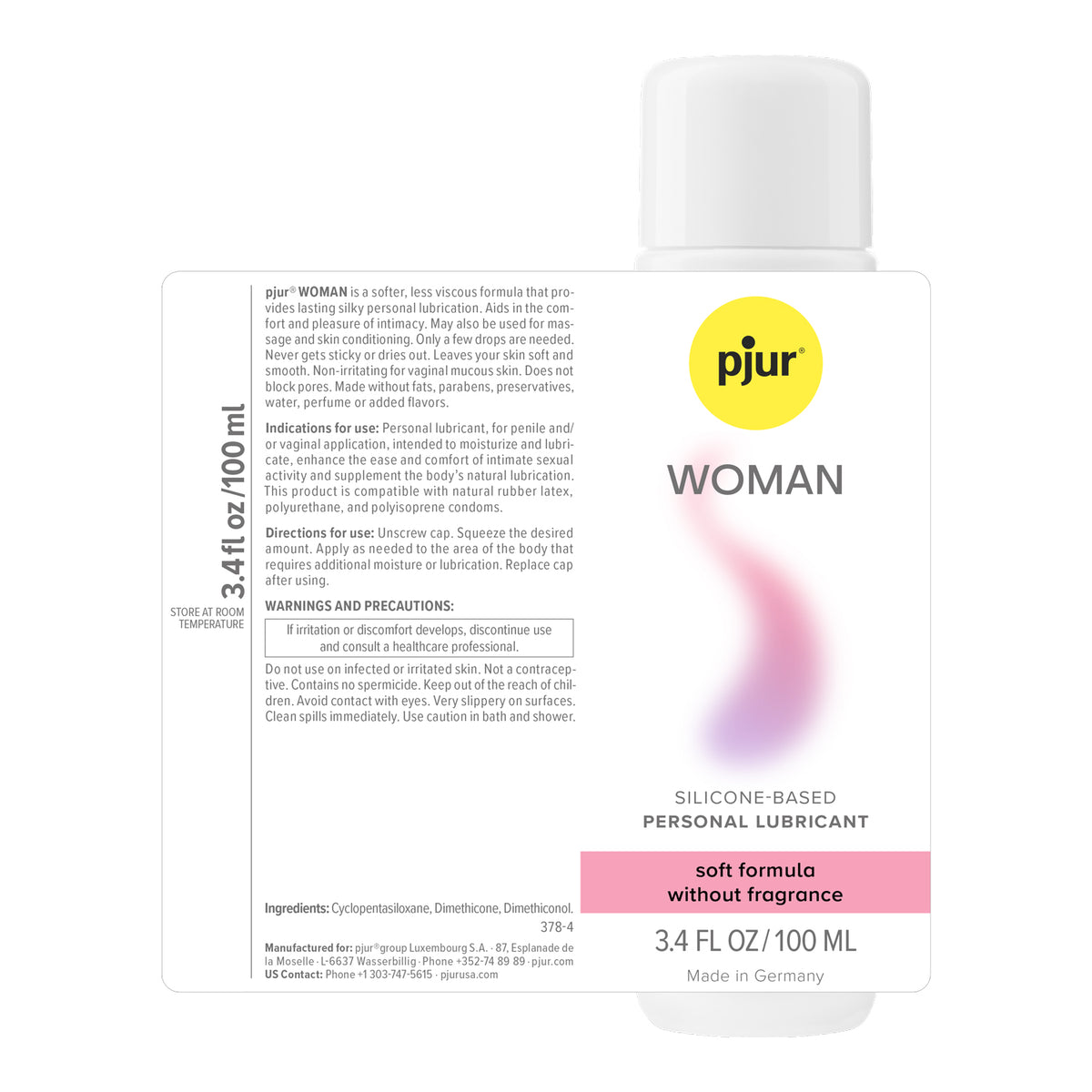 Pjur Woman Silicone 3.4 Fl. Oz. 100ml