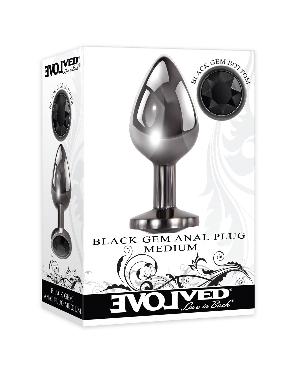 Black Gem Anal Plug - Medium