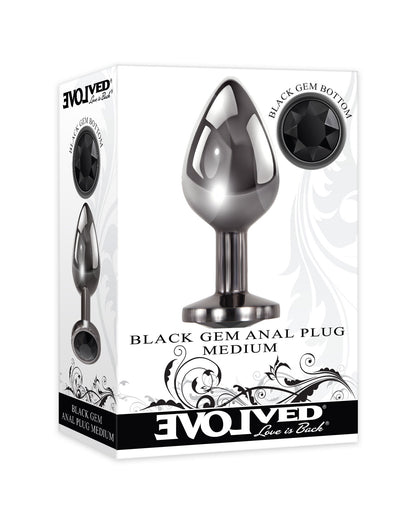 Black Gem Anal Plug - Medium