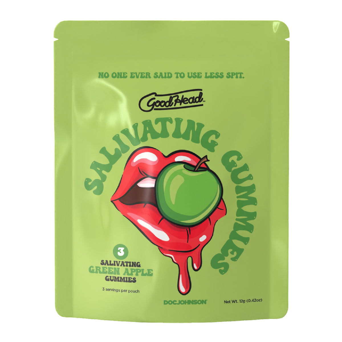 Goodhead - Salivating Gummies 24 Pk Display (3 Pcs Per Pouch) - Green Apple