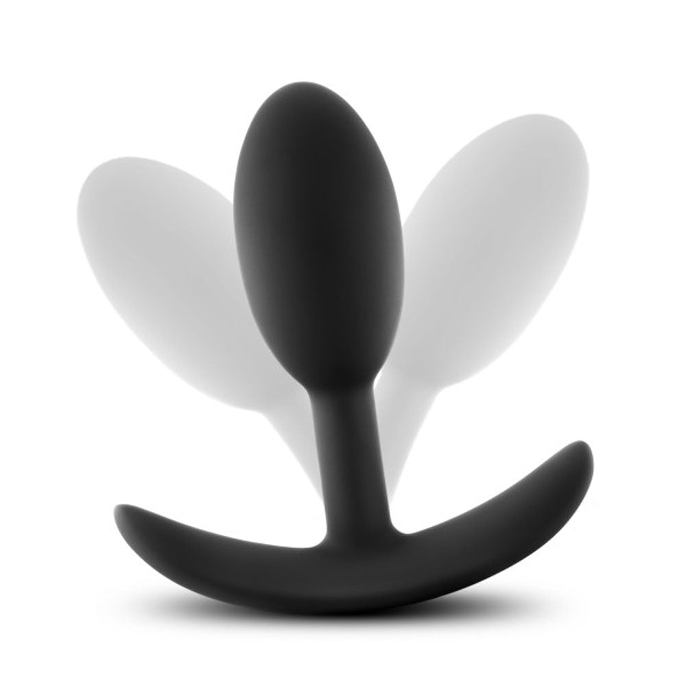 Anal Adventures - Platinum - Silicone Vibra Slim Plug - Small - Black