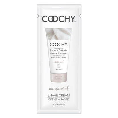 Coochy Shave Cream - Au Natural - 15 ml Foils 24 Count Display