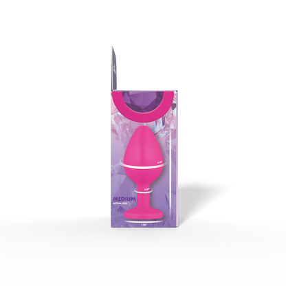 Gemma Purple Gem Pink Silicone Plug - Medium