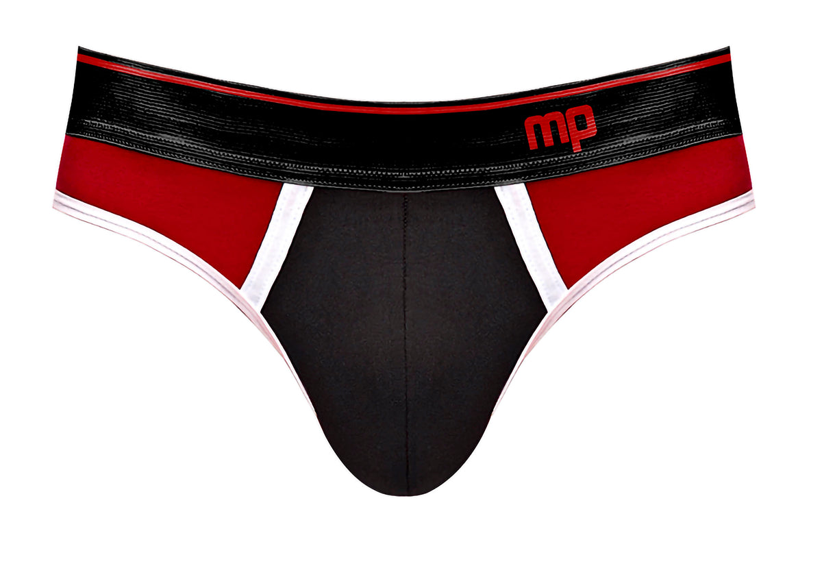 Retro Sport Panel Jock - S/ M - Black/ Red