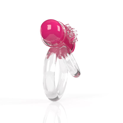 Screaming O 4b - Double O Super Powered Vibrating Double Ring - Strawberry