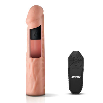 Jock Vibrating Penis Extension with Remote - Light