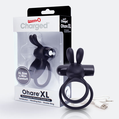 Charged Ohare XL Wearable Rabbit Vibe - Black - 6 Count Box