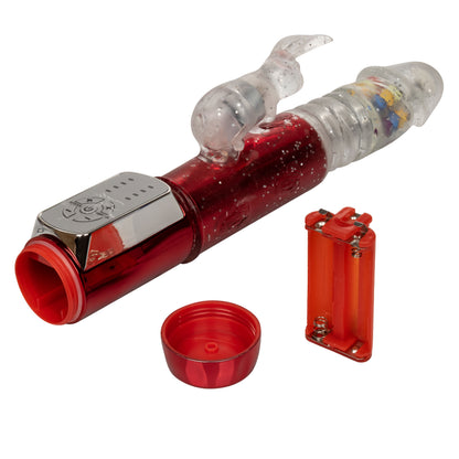 Naughty Bits Cumball Machine Thrusting Jack Rabbit Vibrator - Red
