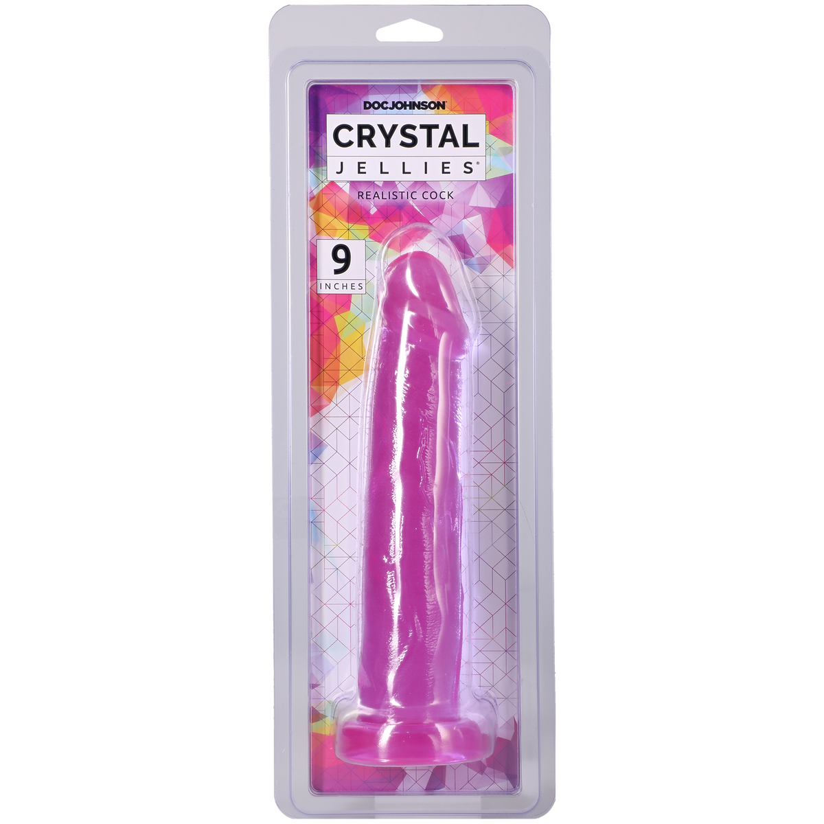Crystal Jellies - Realistic Cock - 9 Inch Purple