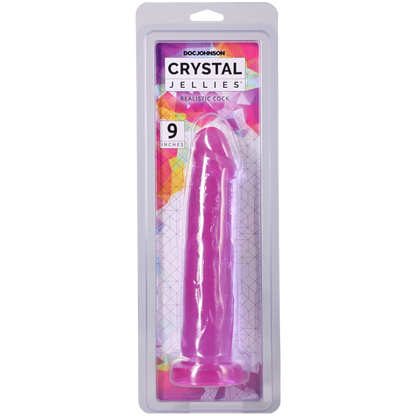 Crystal Jellies - Realistic Cock - 9 Inch Purple