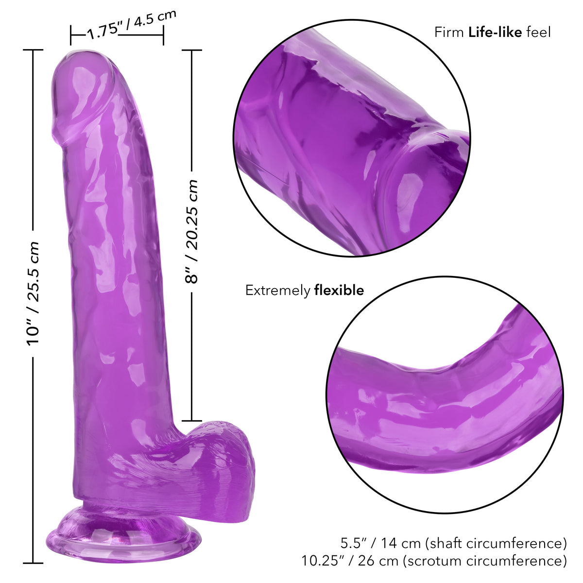 Size Queen 8 Inch - Purple