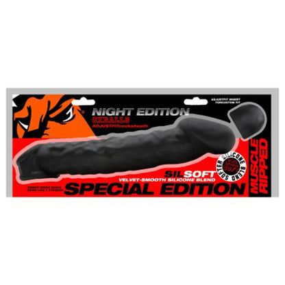 Muscle Ripped Slim Veiny Cocksheath - Night Black