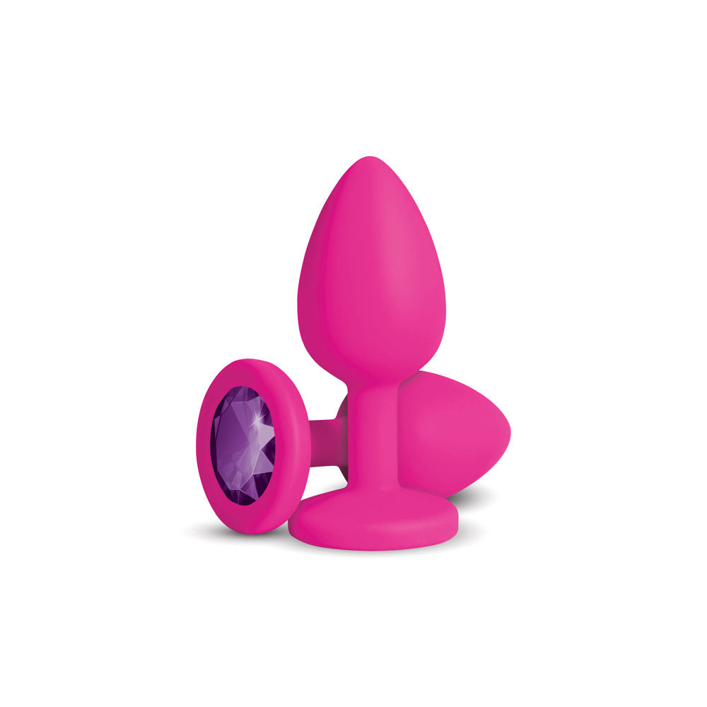 Gemma Purple Gem Pink Silicone Plug - Medium