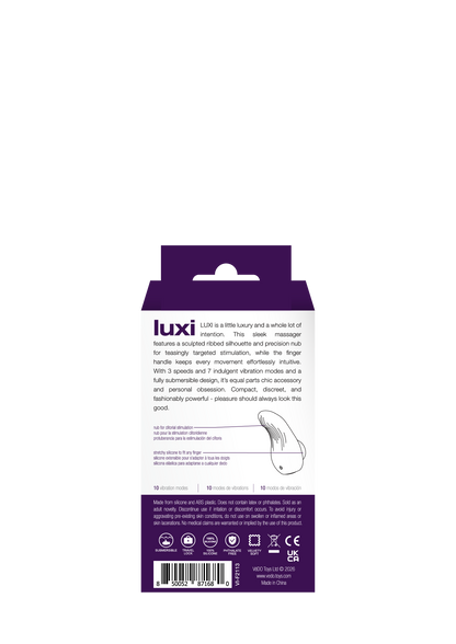 Luxi Rechargeable Clitoral Finger Vibe Purple