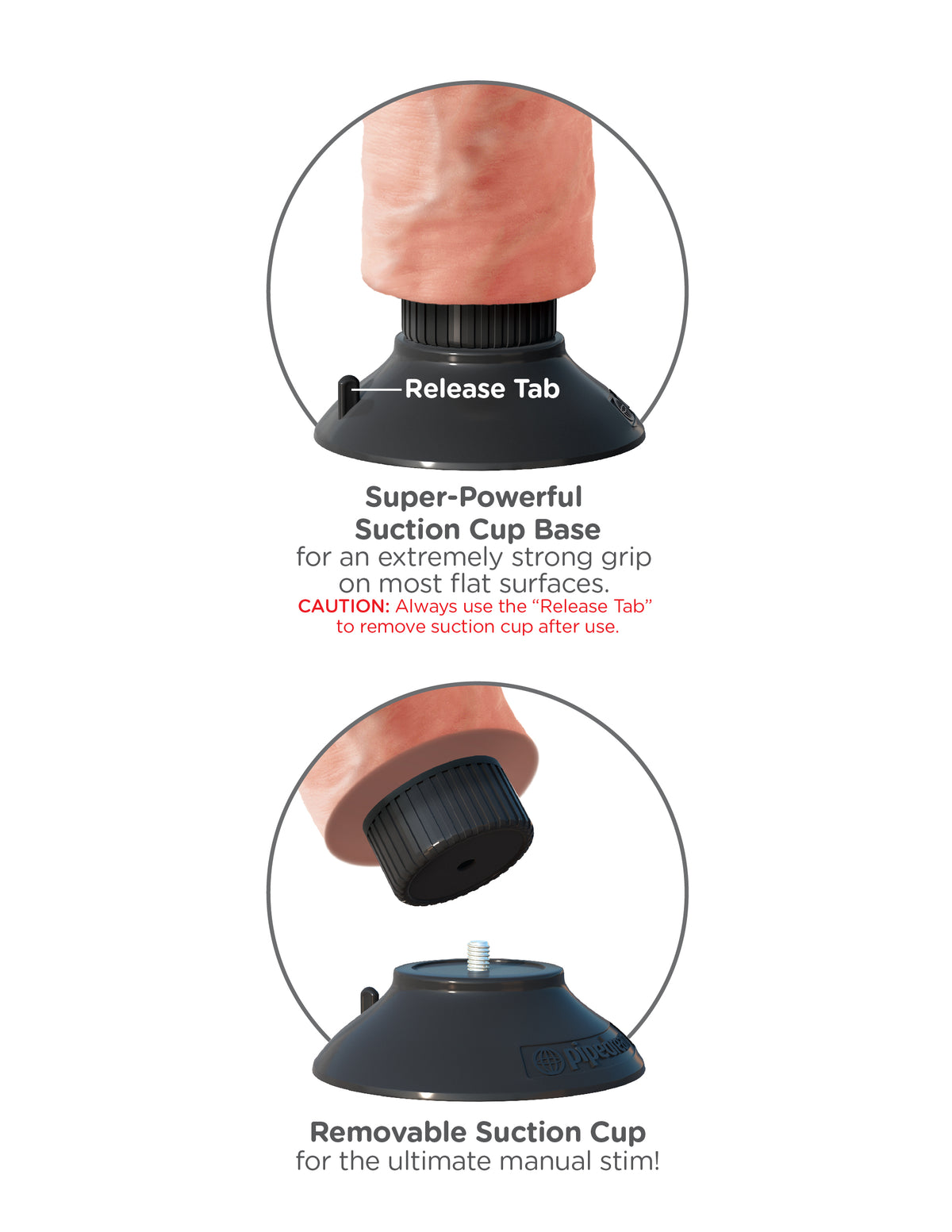 King Cock 6-Inch Vibrating Cock - Light