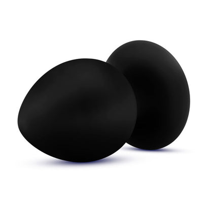 Anal Adventures - Platinum - Silicone Anal Stout  Plug - Medium - Black