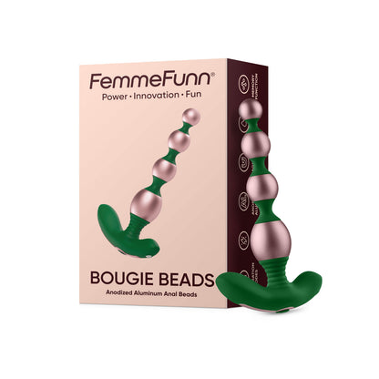 Bougie Beads Anodized Aluminum Anal Beads - Rose Gold