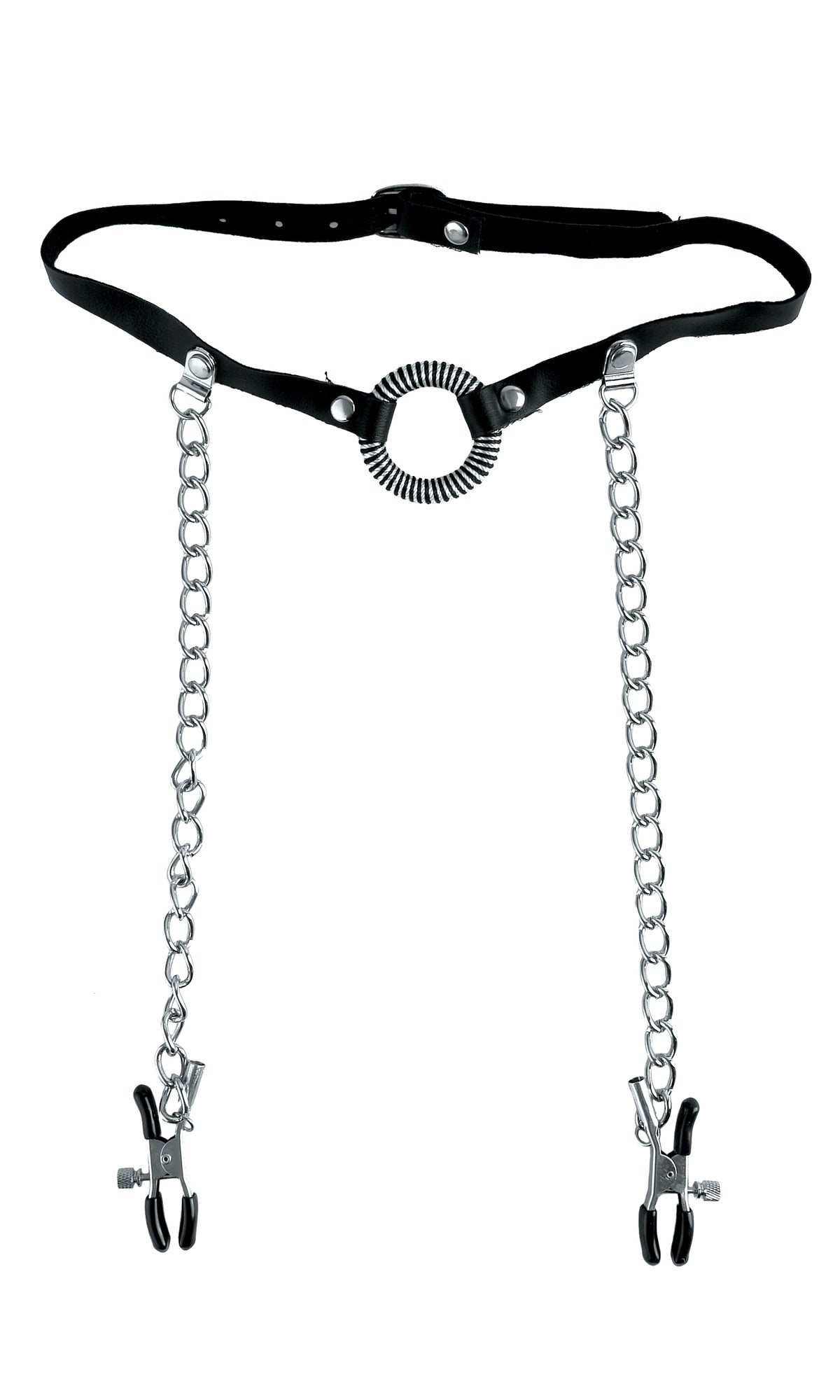 Fetish Fantasy Series Limited Edition O-Ring Gag and Nipple Clamps - Black