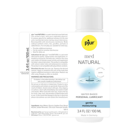 Pjur Med Natural Glide - 3.4 Fl. Oz. 100ml